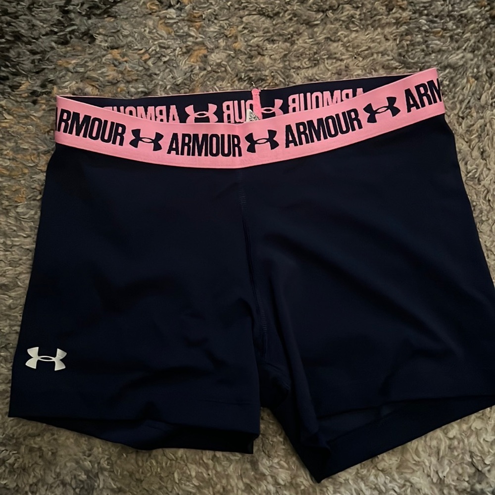 Under Armour Spandex Shorts Navy/Pink